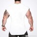 Cap Sleeve Muscle T Shirt Donci Men's New Summer Cotton Fitness Vest Letter Printed Blouse for Leisure Running White B07PY61F4S